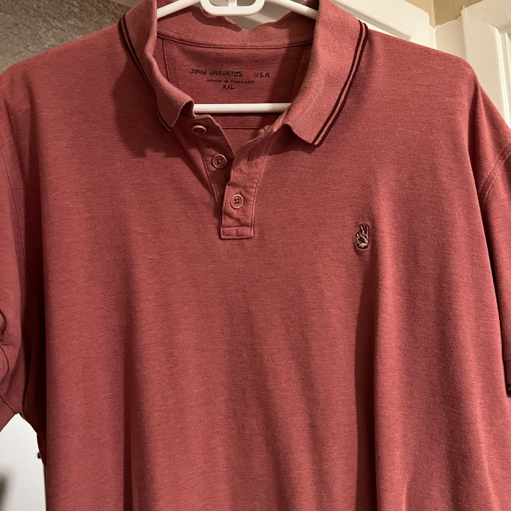 Mens John Varvatos USA Polo with Peace Sign
